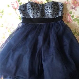 dark blue homecoming dress